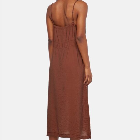 Anthropologie LACAUSA Alma Slip Dress in Chocolate Size XS NWT‎ - Picture 3 of 13